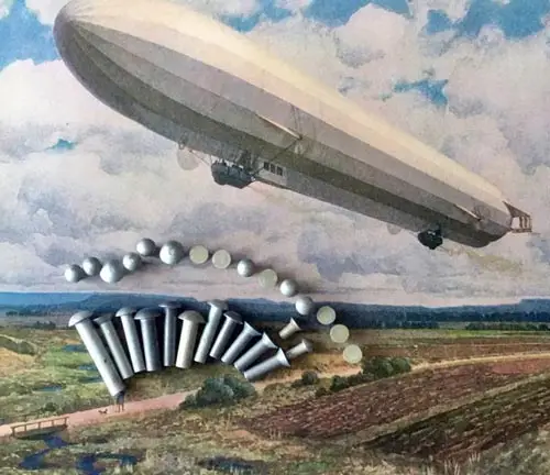 Nietenbolzen zur Verbindung der Konstruktionsträger des Luftschiffs LZ 129 Hindenburg