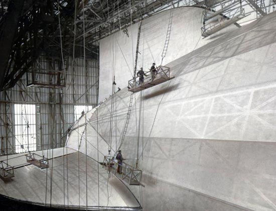 Das Luftschiff Hindenburg in der Konstruktionsphase